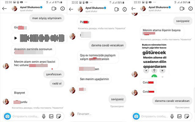 Aysel Şükürova vətəndaşı söyüb nömrəsini paylaşdı - FOTO