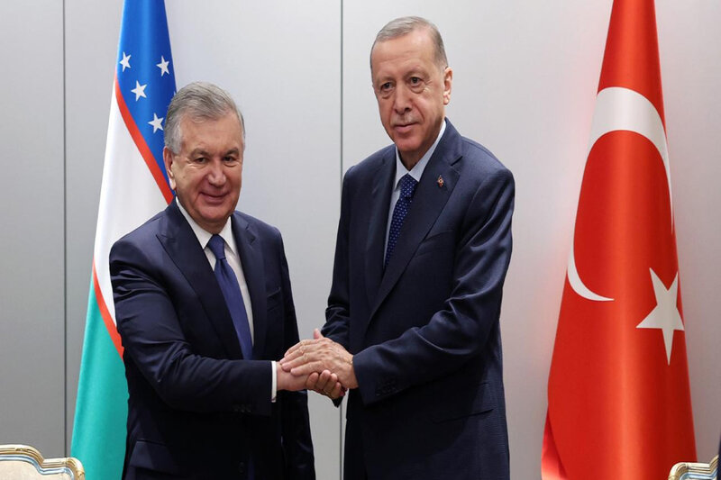 Ərdoğan Şafkat Mirziyoyevlə görüşdü
