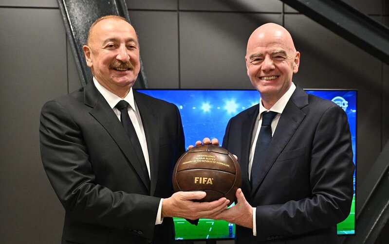 İnfantino İlham Əliyevə təşəkkür etdi - FOTOLAR 