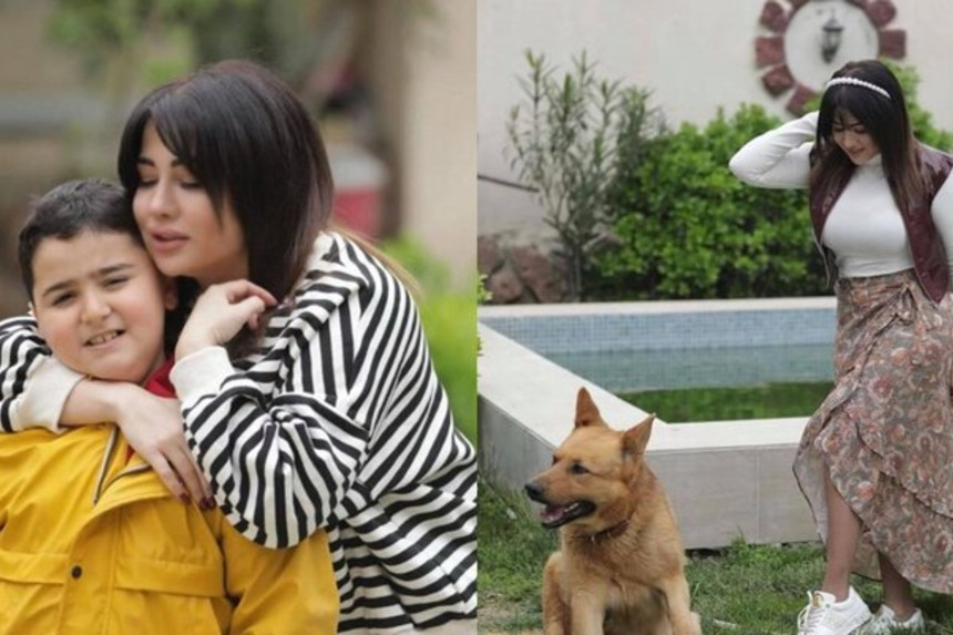 Karantin günlərində bağında fotosessiya etdirdi