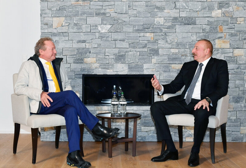 İlham Əliyev Davosda 