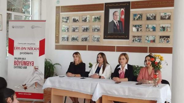 Cəmiyyətin inkişafında erkən nikah problemi' layihəsinin ilk tədbiri baş tutdu - FOTO