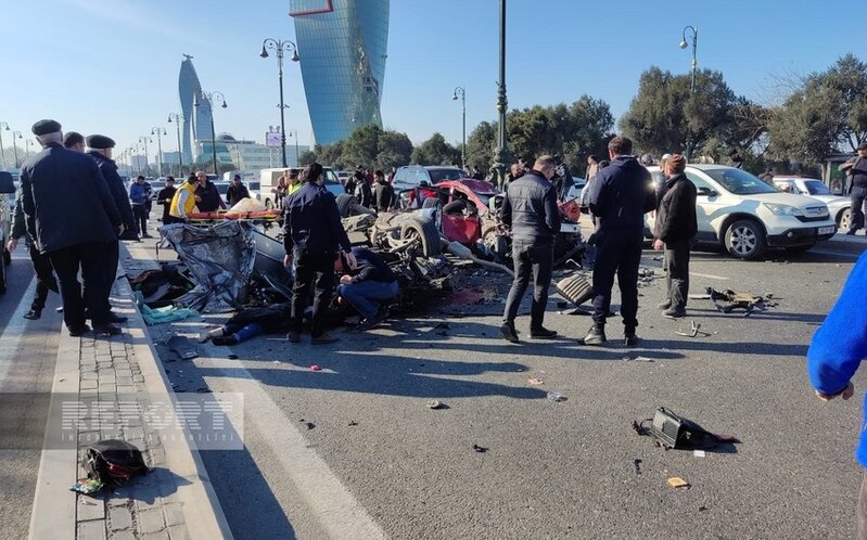 Bakıda yol qəzasında ölənlərin sayı 5-ə çatıb