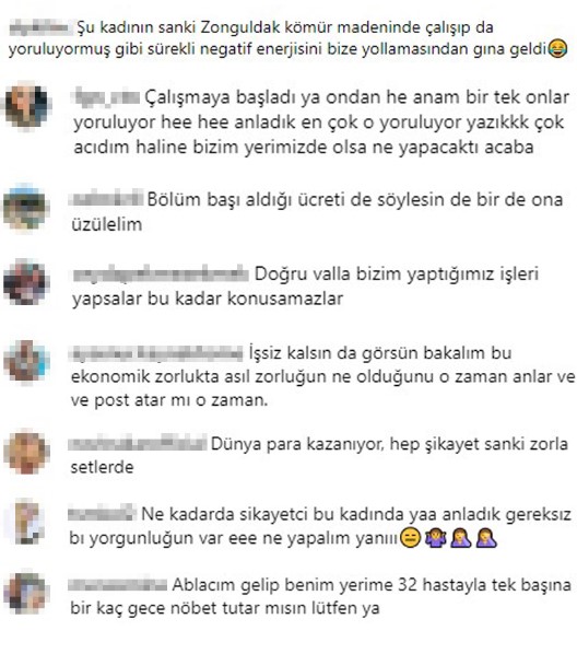 Çox işləməkdən şikayətlənən aktrisa tənqid edildi