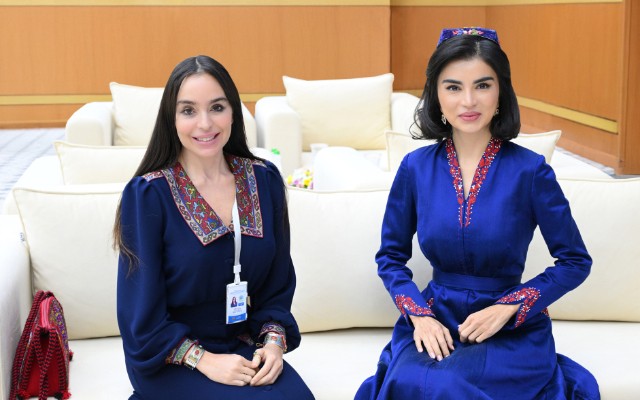 Leyla Əliyeva Özbəkistan Prezidenti Administrasiyasının rəhbəri ilə görüşüb