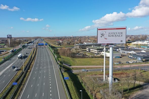 Niderlandda "Xocalıya ədalət!" tələbi ilə etiraz aksiyası keçirilib - FOTO