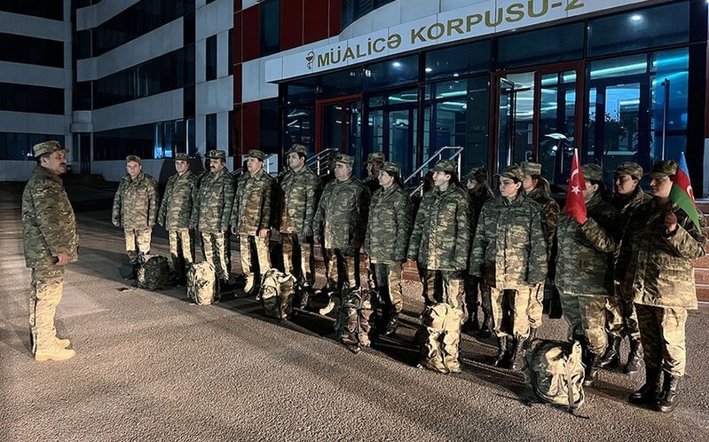 Azərbaycanın bir qrup hərbi tibb personalı Türkiyəyə yola düşdü