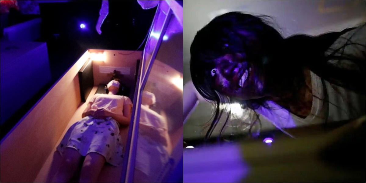 Koronavirus stressini atmaq üçün "zombilərin" olduğu otaqda tabuta uzanırlar - FOTO/VİDEO 