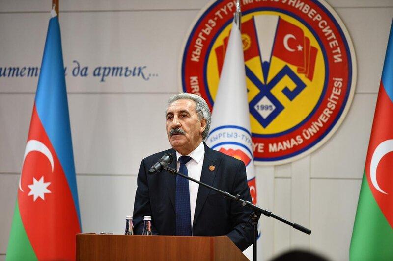 Qırğız-Türk Manas Universitetində Zəfər Gününün 5-ci ildönümünə həsr olunmuş tədbir keçirilib - FOTOLAR