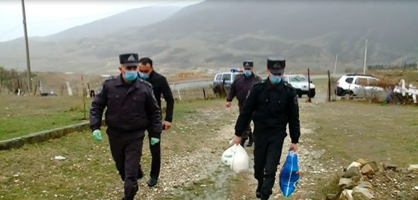 Xocalı rayon Polis Şöbəsindən aksiya: "Evdə qal" - VİDEO