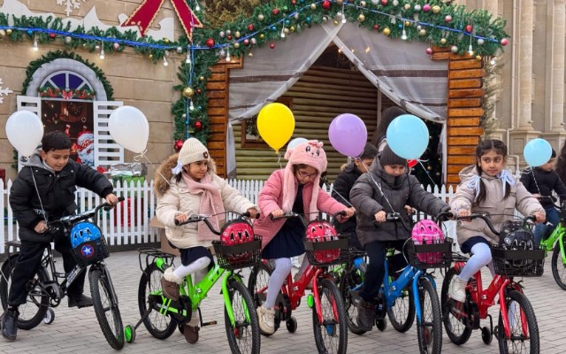Leyla Əliyeva Yevlaxda uşaqlara Yeni il şənliyi təşkil etdi - FOTOLAR
