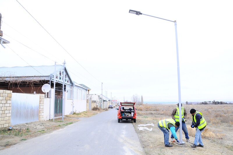 Naftalanda yeni işıqlandırma sistemi quraşdırılır