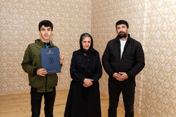 Daha üç rayonda şəhid və Qarabağ müharibəsi əlillərinə ev verildi - FOTO