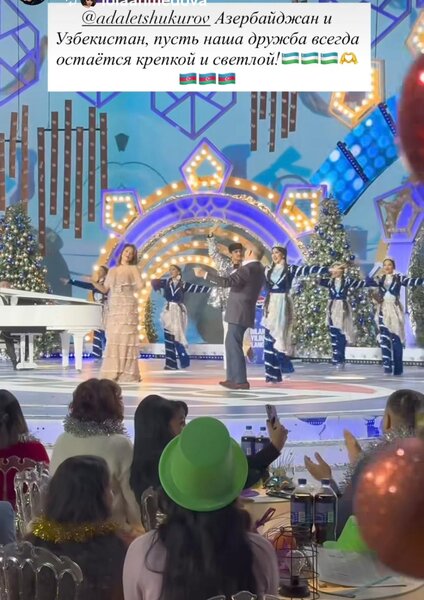 Əməkdar artist Özbəkistanda yeni il şənliyində - FOTO