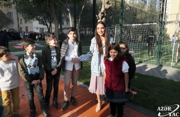 Leyla Əliyevanın təşəbbüsü ilə daha bir həyət abadlaşdırıldı - FOTO
