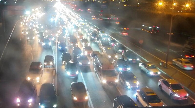 Qəza Hava limanı istiqamətində sıxlıq yaratdı - Foto