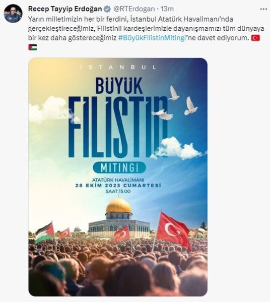 Ərdoğan türkləri mitinqə ÇAĞIRDI - FOTO