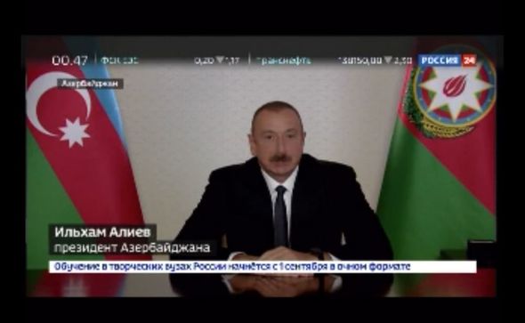 "Rossiya-24" və "Rossiya-1" telekanallarının reportajlarında İlham Əliyevin müsahibəsi təqdim edilib - VİDEO