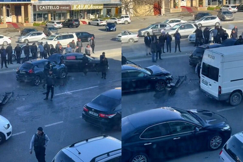 Bakıda 3 avtomobil toqquşdu: Xəsarət alan var