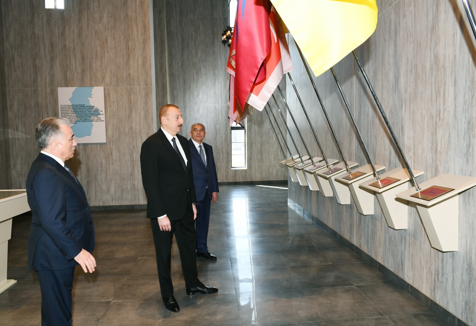 Prezident Tovuzda Dövlət Rəmzləri Muzeyinin açılışında - YENİLƏNİB+FOTO