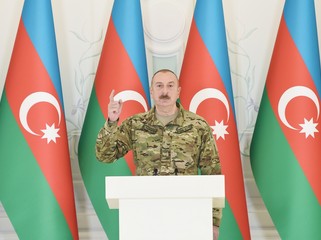 Prezident Zəfər Günü münasibətilə Şuşada təşkil olunan tədbirdə iştirak edib - FOTOLAR