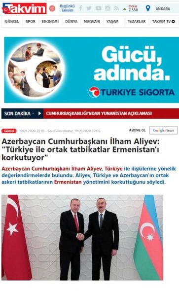 Türkiyə mediası Prezident İlham Əliyevin yerli televiziyalara müsahibəsindən yazır - FOTO