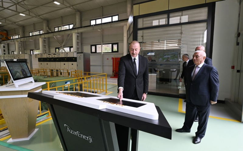 Prezident İlham Əliyev Laçında kiçik su elektrik stansiyalarının açılışlarında iştirak edib - FOTO