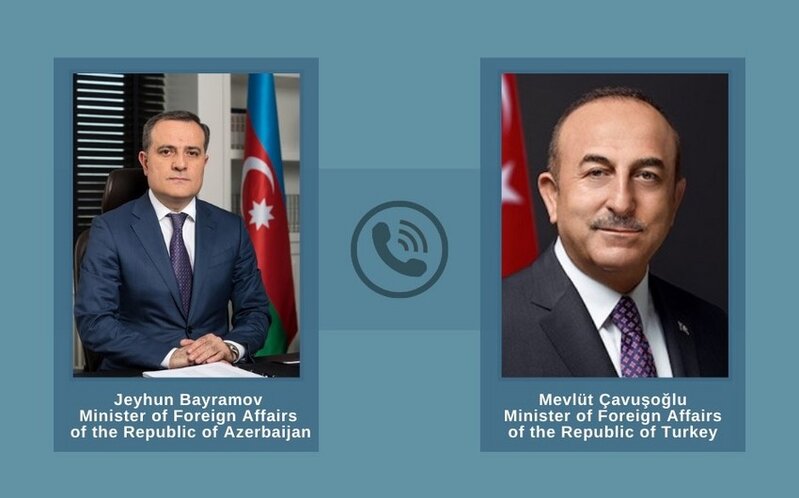 Azərbaycan və Türkiyə XİN rəhbərləri gəmiyə edilən hücumu müzakirə edib