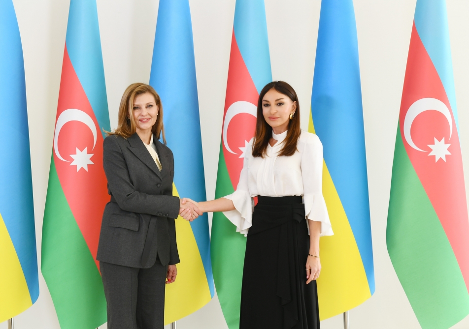 Mehriban Əliyeva Yelena Zelenskaya ilə görüşdü - FOTO