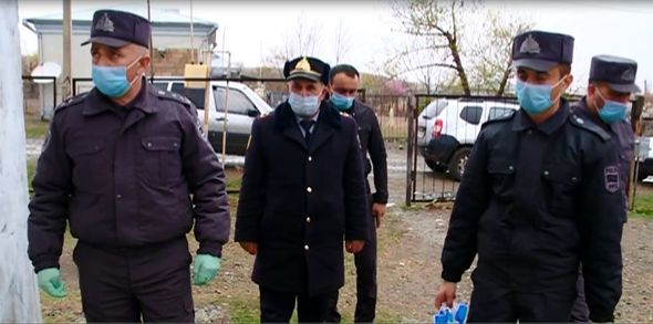 Xocalı rayon Polis Şöbəsindən aksiya: "Evdə qal" - VİDEO