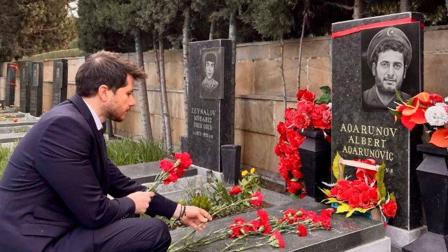 İsrail səfiri 20 Yanvar qurbanlarını yad etdi - FOTOLAR