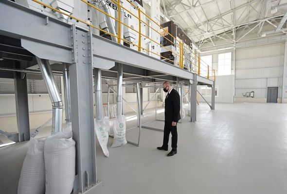 Ağcabədidə dənli bitki toxumlarının emalı zavodu istifadəyə verildi - YENİLƏNİB+FOTO