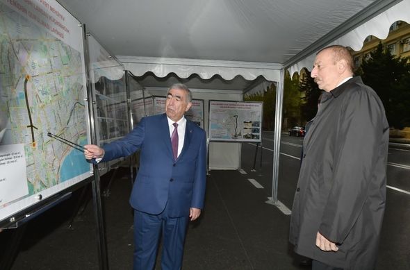 Prezident Tbilisi prospektində görülən işlərlə tanış olub - YENİLƏNİB + FOTO