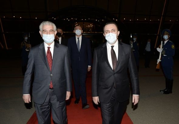 Gürcüstanın Baş nazirinin Azərbaycana səfəri başa çatıb – FOTO