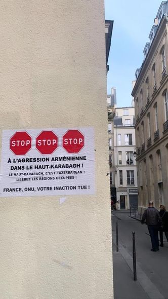Paris və Nant şəhərlərinin küçələrini "Qarabağ Azərbaycandır!" plakatları bürüyüb - FOTO
