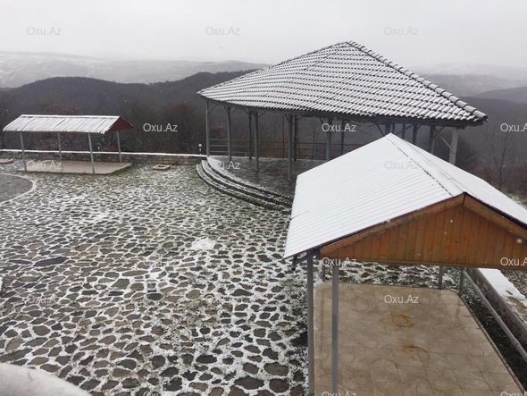 Şamaxıya qar yağdı - FOTO