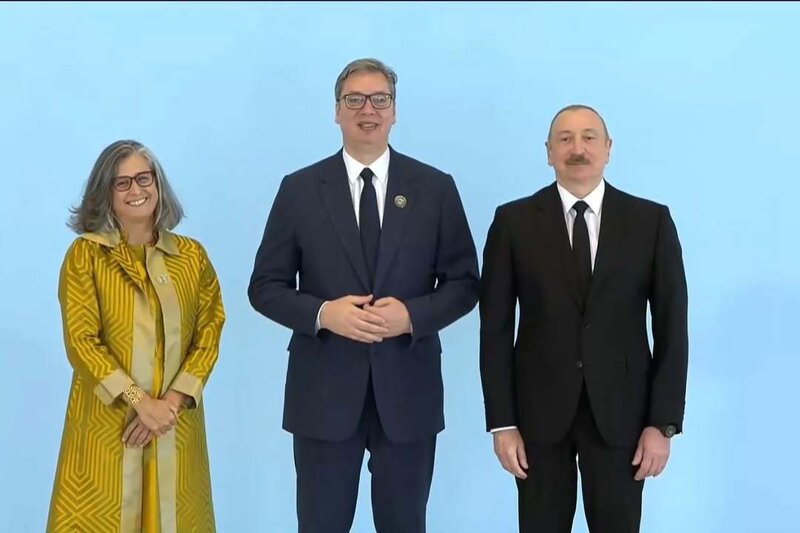 İlham Əliyevin Vuçiçlə səmimi FOTOLARI