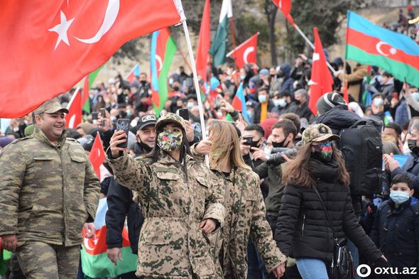 "Dəmir yumruq": Xalqımızın Zəfər sevinci - FOTOREPORTAJ