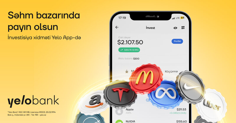 İnvestisiya imkanı artıq Yelo App-də