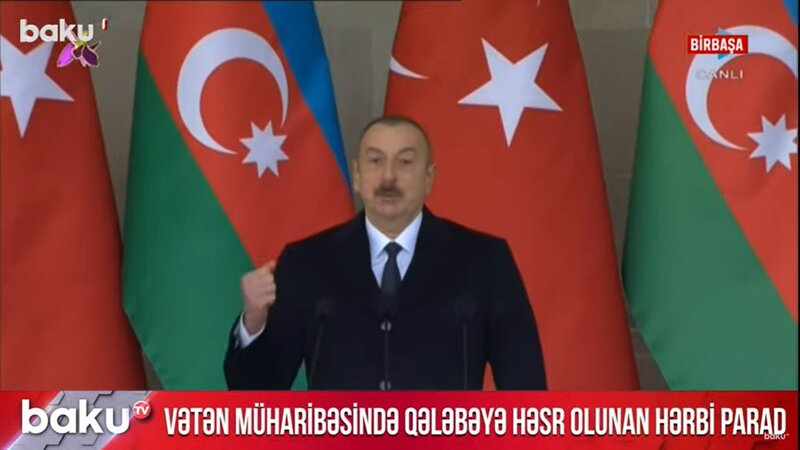 İlham Əliyev: "Demişdim, Zəfər günü gələcək, o gün gəldi. Eşq olsun Azərbaycan ordusuna!