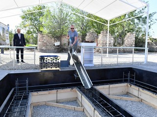 Zəngilan şəhərində 2-ci yaşayış kompleksinin təməli qoyulub - FOTO