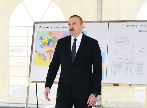 İlham Əliyev magistral qaz kəmərinin açılışında - YENİLƏNİB + FOTO/VİDEO