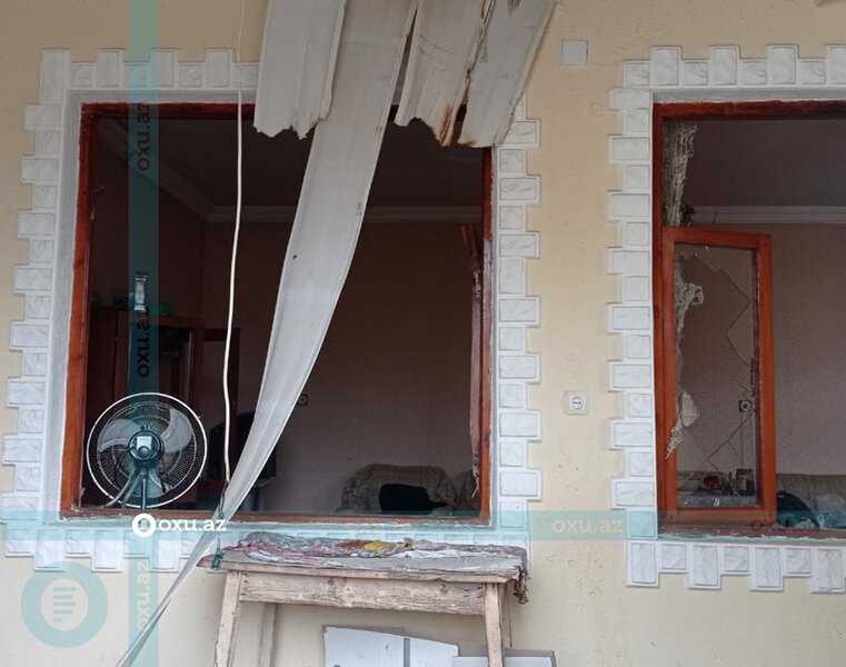 Gəncədə evdə partlayış oldu - FOTO