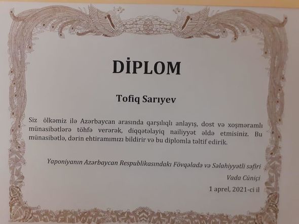 Yaponiya səfirliyi sloqan və loqo müsabiqəsinin qaliblərini mükafatlandırıb - FOTO