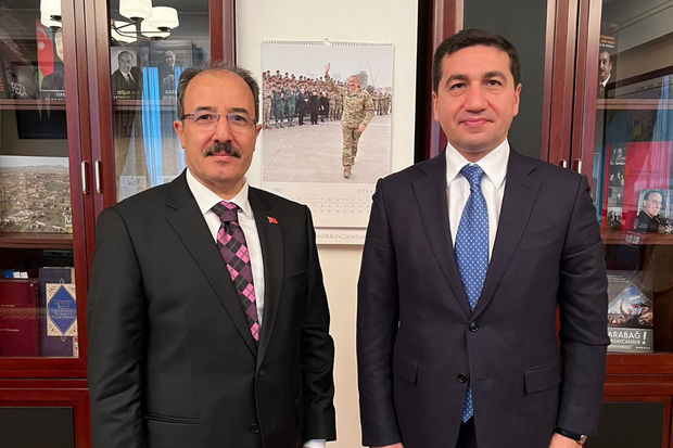 Türkiyənin Azərbaycandakı səfiri Hikmət Hacıyevlə görüşüb - FOTO