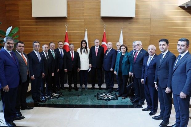 Ərdoğan azərbaycanlı deputatları qəbul etdi - FOTOLAR