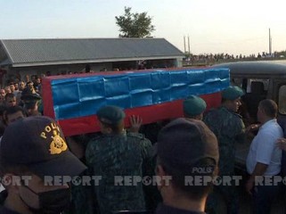 Saatlıda şəhid hərbi qulluqçu dəfn edilib - FOTOLAR