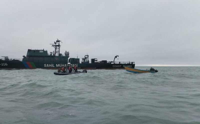 Azərbaycanın dəniz sərhədi pozulub, İran vətəndaşları saxlanıldı - FOTO