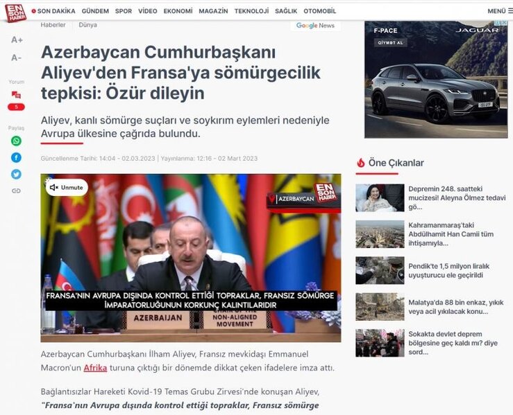 Türkiyə mətbuatı İlham Əliyevin çıxışından YAZDI - FOTO