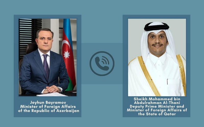 Ceyhun Bayramovun qətərli həmkarı ilə telefon danışığı olub